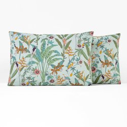 Funda de almohada de percal de algodón, Eden Flower