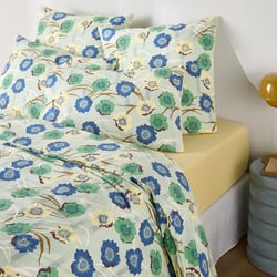 Funda nórdica en percal de algodón, estampado de flores, MOWAN