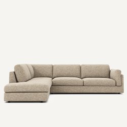 Sofá cama esquinero en mezcla de algodón con chaise longue, César