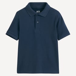 Polo de manga corta de punto de piqué liso