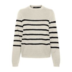 Jersey a rayas, cuello redondo