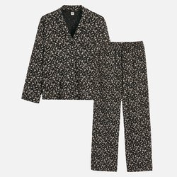 Pijama de manga larga de punto Jersey, estampados florales