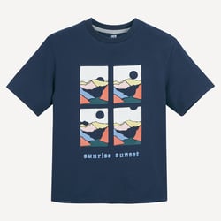 Camiseta de manga corta con estampados de paisajes