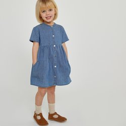 Vestido vaquero, manga corta