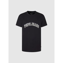Camiseta recta de manga corta con logo estampado