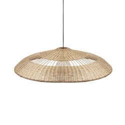 Lámpara de techo de ratán Ø100 cm, Elora