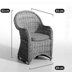 Sillón trenzado de jardín, Elmer