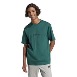 Camiseta básica de manga corta con logotipo lineal