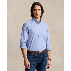 Camisa ceñida de popelín elástico
