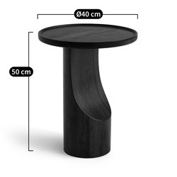 Mesa auxiliar de nogal y chapa de nogal, Stigido