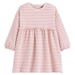 Vestido de manga larga de rayas, de punto