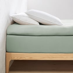30% Recycled Cotton Jersey Fitted Mattress Topper Sheet LA REDOUTE INTERIEURS image