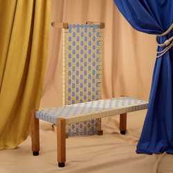 Geweven bank en massief eiken , Sanglé-Singlé MAMA SHELTER X LA REDOUTE INTERIEURS  image