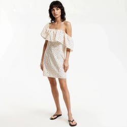 Vestido bustiê curto às bolas e com folhos LA REDOUTE COLLECTIONS
