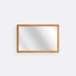 Oiled Acacia 90cm Rectangular Bathroom Mirror LA REDOUTE INTERIEURS image