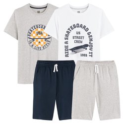 Lot de 2 pyjashorts imprimés skateboard LA REDOUTE COLLECTIONS image