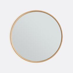 Miroir rond plaqué chêne Ø80 cm, Alaria LA REDOUTE INTERIEURS image