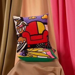 Funda de cojín 50x50 cm, algodón, Super Club MAMA SHELTER X LA REDOUTE INTERIEURS  image