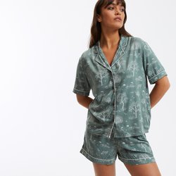 Pijama con short con estampado vegetal LA REDOUTE COLLECTIONS image