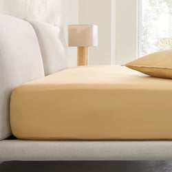 Drap-housse satin de coton lavé 200 fils, bonnet 30 cm, SARIA AM.PM image