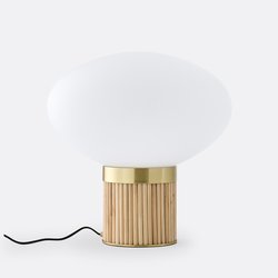 Signatures Dolce Brass, Bamboo and Opaline XL Glass Lamp LA REDOUTE INTERIEURS image