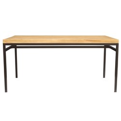 Table à manger industrielle bois manguier massif et métal L160 cm YPSTER MILIBOO image
