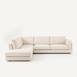 Sofá cama modular con chaise longue angular, en tejido bouclé, César AM.PM image