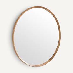 Miroir rond chêne massif, diamètre 100 cm, Orion AM.PM image