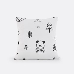Forest Camp Animal Cotton Pillowcase LA REDOUTE INTERIEURS image