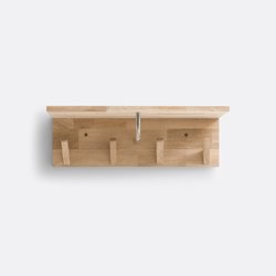 Slofia Light Oak knagerække & hylde med 4 kroge LA REDOUTE INTERIEURS image