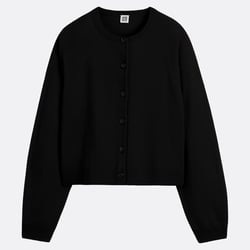 Cardigan col rond en fine maille en 100% laine LA REDOUTE COLLECTIONS image