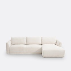 Sofá de canto direito, chenille mesclado, Lupita LA REDOUTE INTERIEURS image
