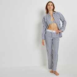 Striped Poplin Pyjamas LA REDOUTE COLLECTIONS image