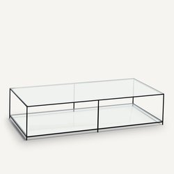 Rechthoekige salontafel in gehard glas Sybil AM.PM image