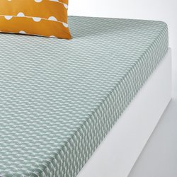 Irun Graphic 100% Cotton Fitted Sheet LA REDOUTE INTERIEURS image