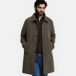 Lange winterjas van wolmix, met overhemdkraag, Signature VIRGIL LA REDOUTE COLLECTIONS image