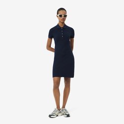 Vestido direito e curto, mangas curtas LACOSTE
