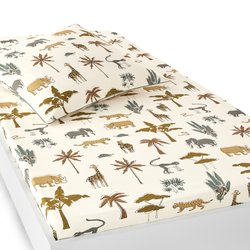 Drap housse enfant, 30% coton recyclé, Papangue LA REDOUTE INTERIEURS image