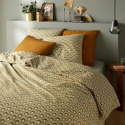 Caletta cotton duvet cover set with square pillowcase LA REDOUTE INTERIEURS image