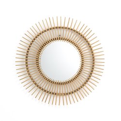 Rattan-Spiegel Nogu in Sonnen-Form, Ø 90 cm LA REDOUTE INTERIEURS image