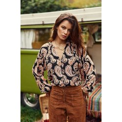 Beily Draping Blouse in Paisley Print with V-Neck LA PETITE ETOILE image