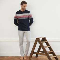 Striped Cotton Pyjamas with Long Sleeves DODO image