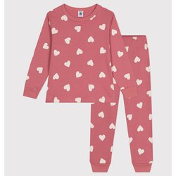 Heart Print Cotton Pyjamas PETIT BATEAU image