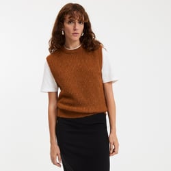 Anette Signature Sleeveless Crew Neck Jumper in Alpaca Blend LA REDOUTE COLLECTIONS image