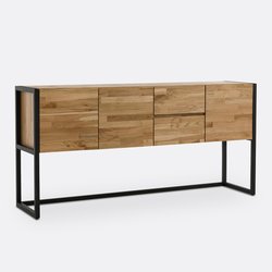 Buffet enfilade chêne et plaqué, métal acier Hiba LA REDOUTE INTERIEURS image