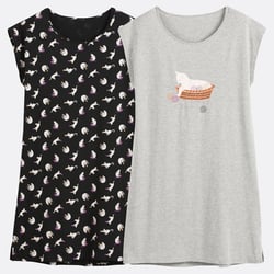 Lot de 2 chemises de nuit, imprimé chat SO'HOME image