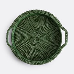 Taran Round Tray in woven rattan LA REDOUTE INTERIEURS image