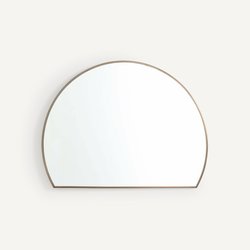 Caligone 60cm High Metal Semicircle Mirror AM.PM image