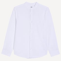 Camicia con colletto Mao, cotone/lino LA REDOUTE COLLECTIONS image