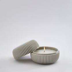 Mira woody amber scented wax candle AM.PM image
